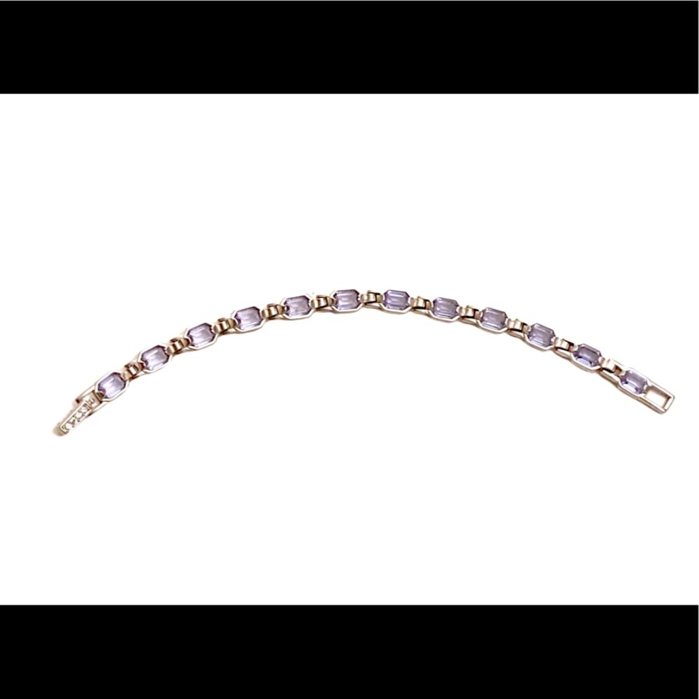 SWAROVSKI Crystal Periwinkle Bracelet Silver